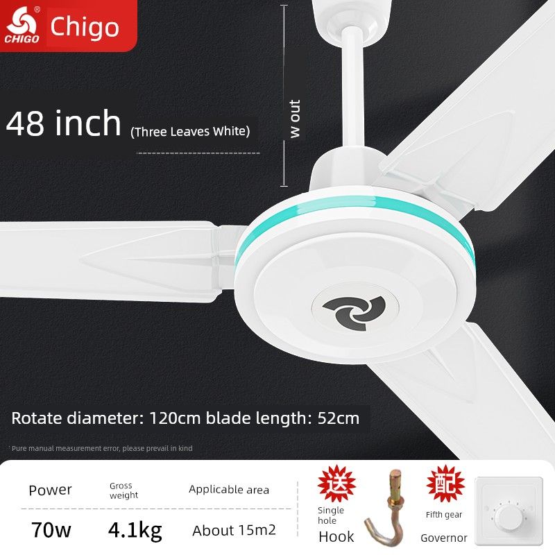 and Quiet Operation for Home Use in the Living Room, Iron Blades, 2026 New Model, Industrial Ceiling-Mounted Remote-Controlled Commercial Electric Fan
