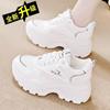 Soft leather dad shoes women's 2025 summer new versatile inner height increase women's small mesh breathable sneakers