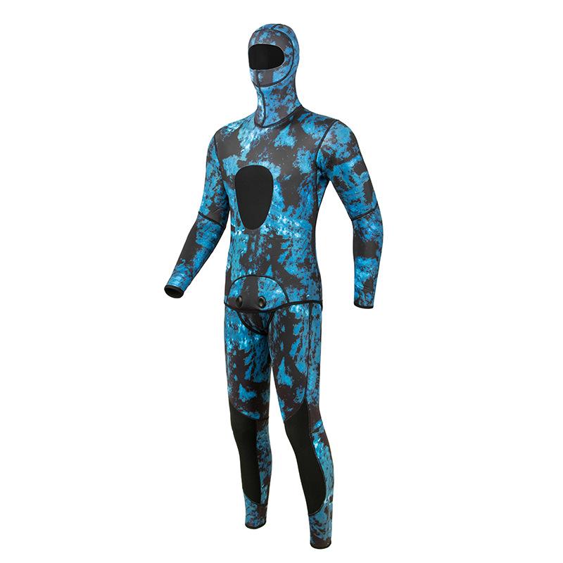 

3mm Split Camouflage Spearfishing Wetsuit - Warm, Sun & Jellyfish Protection XXL