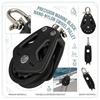 Nylon Pulley Block Single Sheave Swivel Pulley with Stainless Steel Shackle for Marine Sailing Kayak Boat Rigging Accessories