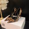New Fashion Design Leopard Print Woman Pumps Pointed Toe Thin Low Heels Elegant Party Female Shoes Zapatos De Mujer