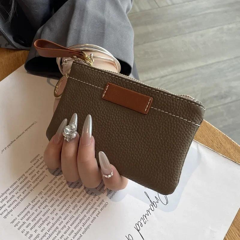 1pcs Ultra-thin Simple Women's Genuine Leather Wallet New Model Coin Purse Multi-functional Key Coin Card Fashion Short Purse
