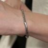 HARANG HR 238B_Silver Bangle Bracelet
