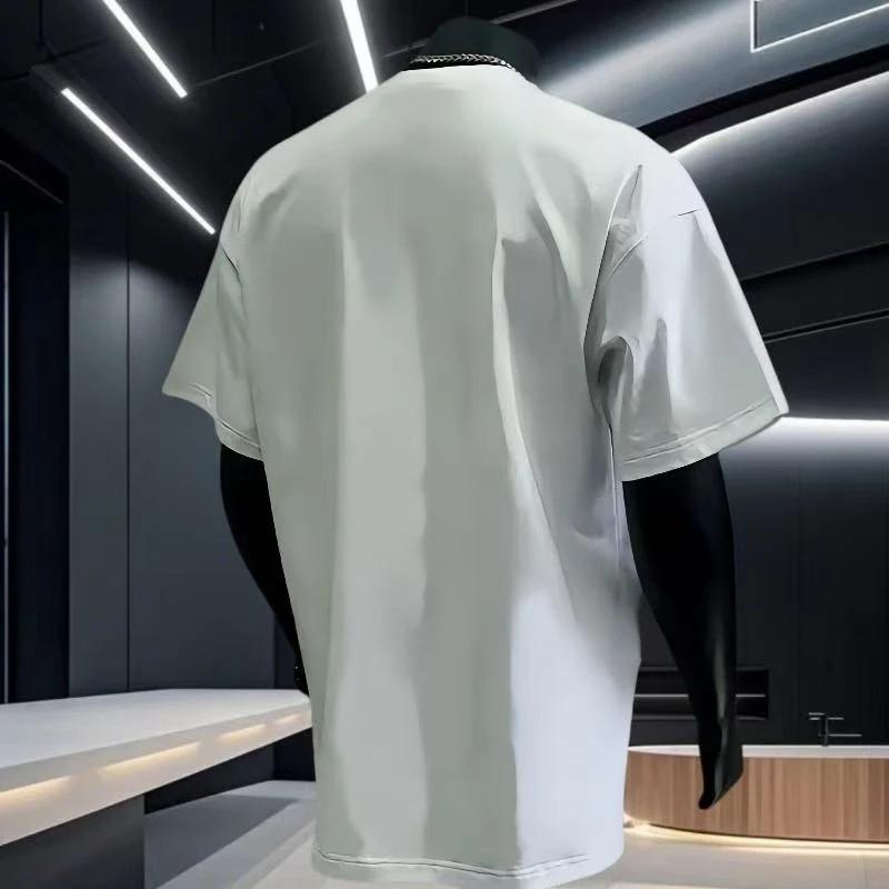 Trendy Brand Short-Sleeved Pure Cotton Men'S Printed T-Shirt Trendy Men'S And Women'S Versatile Round Neck T-Shirt Men'S