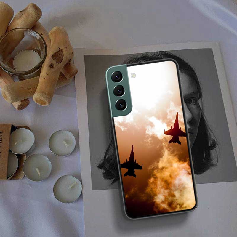 

Military Aircraft Warship Fighter Phone Case For Samsung S25 Edge S24 FE Galaxy S22 Ultra S21 Plus S20 S23 S10 Plus Cover Silico Samsung S22 Ultra