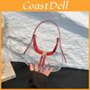 Borsa Trasparente in PVC da Donna Moda Estiva Borsa a Mezzaluna in Gelatina con Chiusura a Zip per Uso Quotidiano