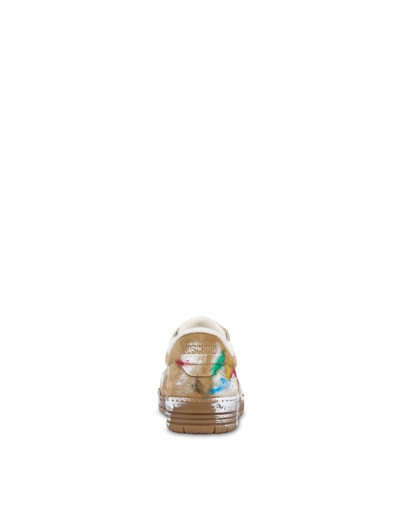 Moschino Painting Suede Sneakers_Men'S
