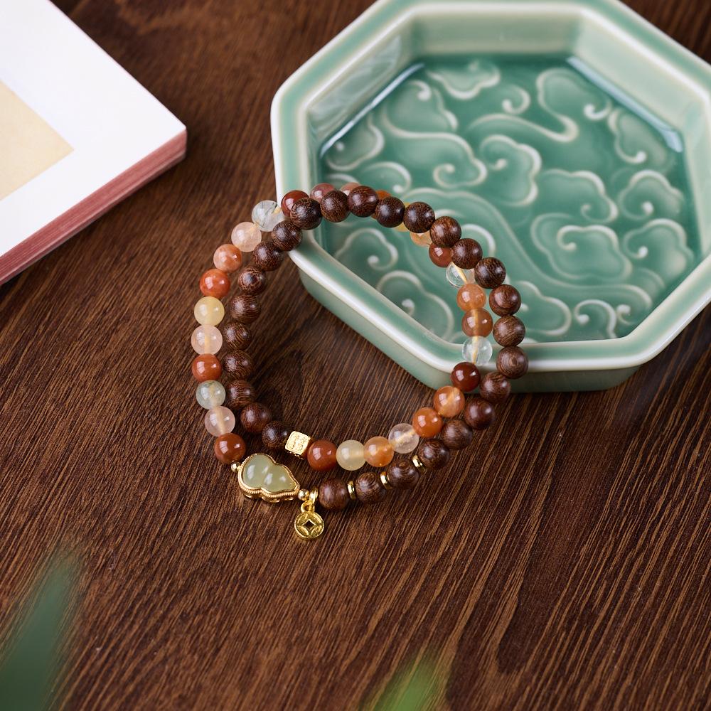 Female New Chinese Style Rice Luck High-end Double Loop Bracelet