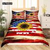 American Flag Duvet Cover Retro USA Flag Bedding Set For Kids Boys Teens Men Stars Red Stripes For Bedroom Decoration Women Men