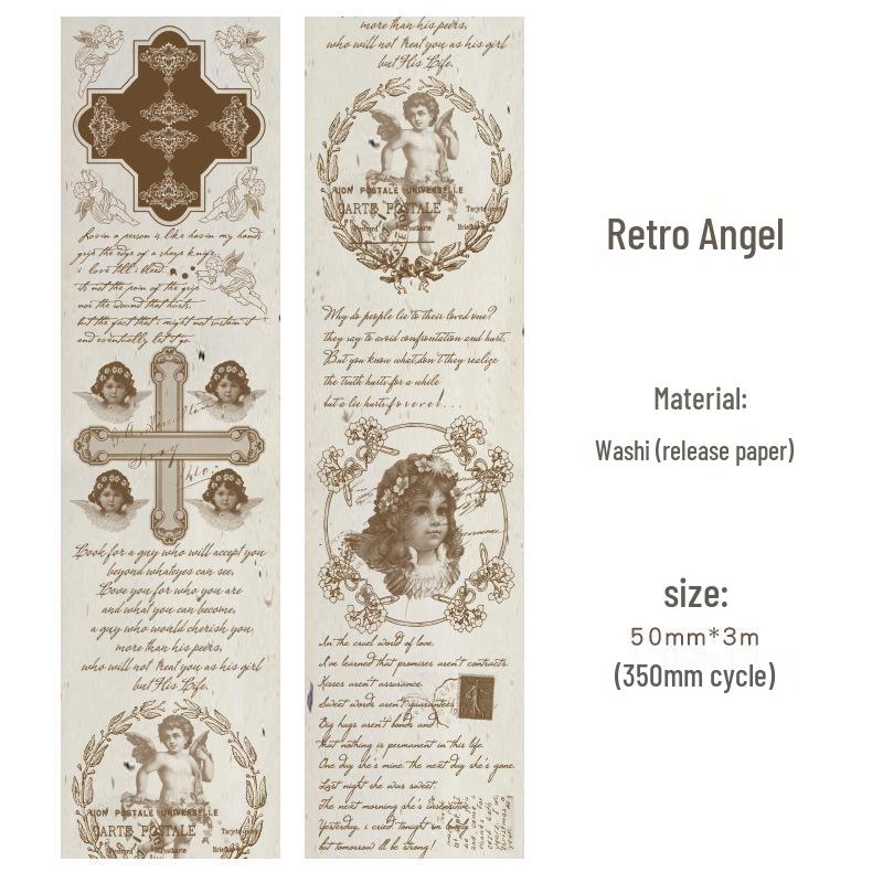 Retro Washi Tape Set: Creative DIY Decoration Stickers In 8 Styles