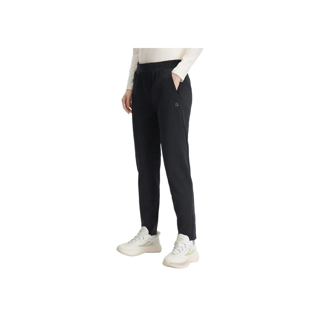 New FILA Knitted Sports Pants Women's Black A11W441609F-BK