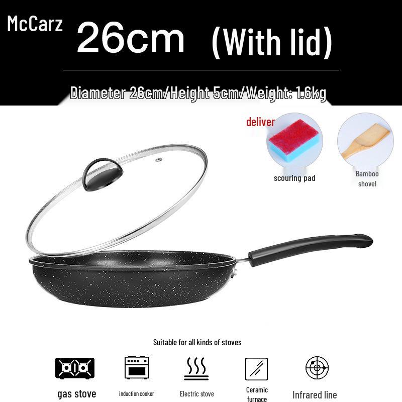 Maifan Stone Non-Stick Fry Pan for Eggs and Steak, Gas Stove & Induction Cooker Compatible, Crepe-Ready.