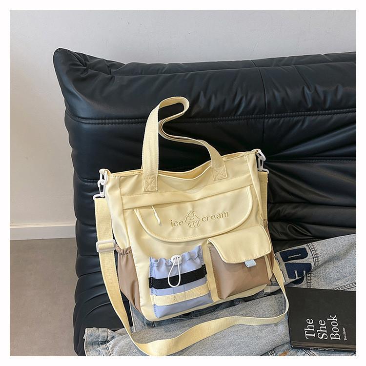 Nylon Tote Bag For Women With Zipper Closure For Casual Travel And School