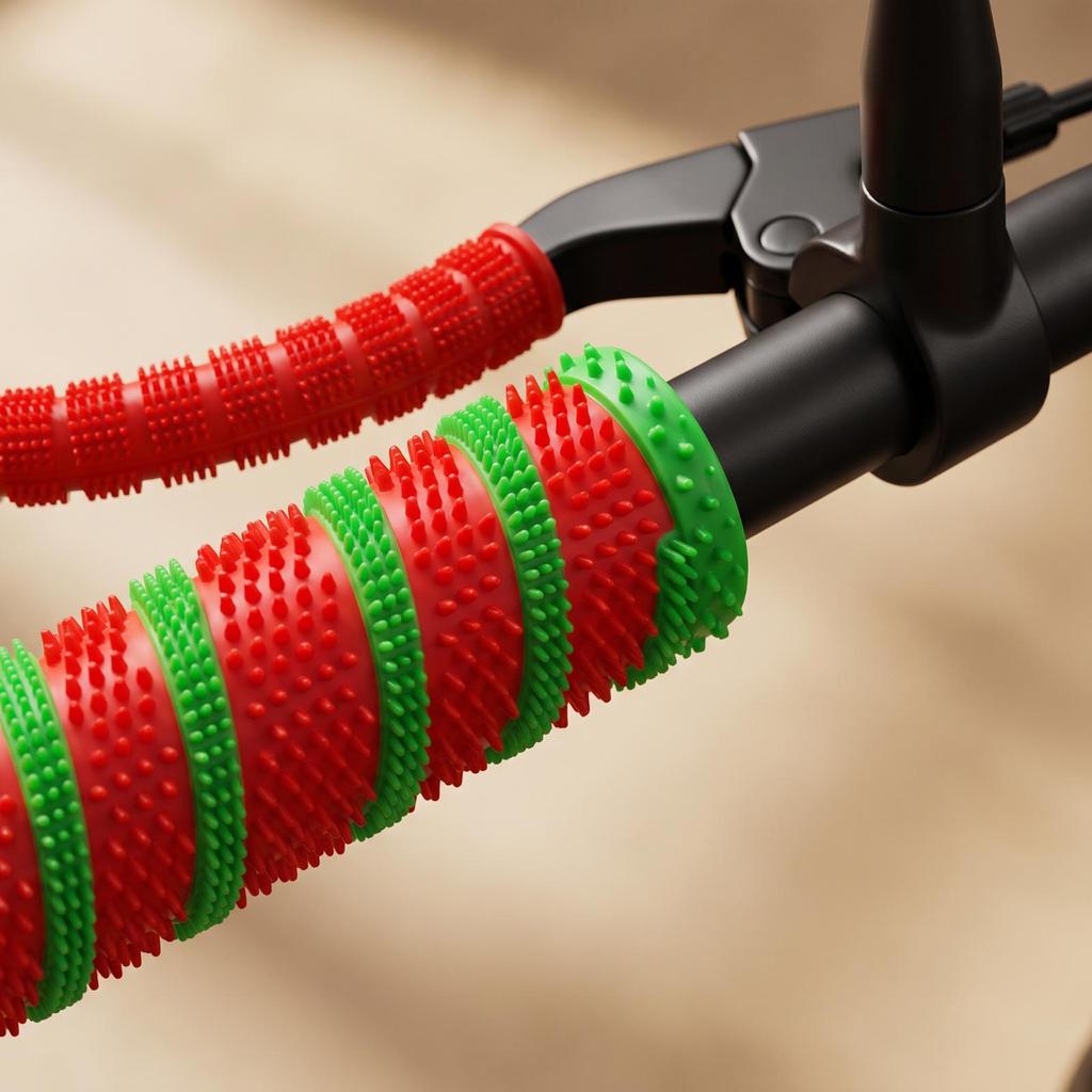 Cycle Handlebar Grips Shock-Absorbing Sleeves Textured for Cycling