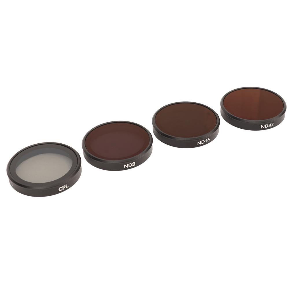 4 Pack Action Camera Fiter Set Aluminum Alloy Frame Include CPL ND8 ND16 ND32 Lens Filter for