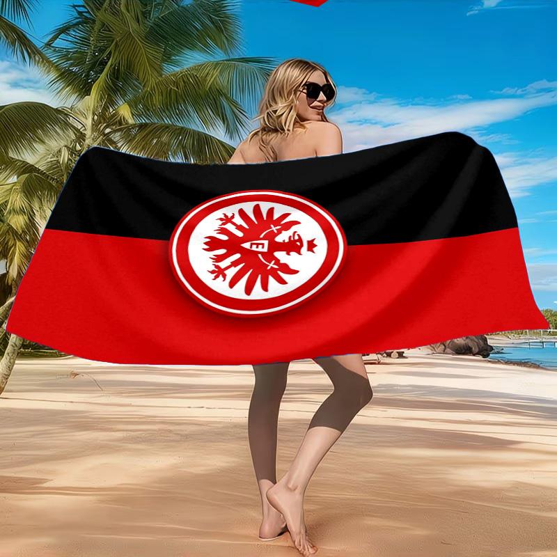 Eintracht Frankfurt Crest Beach Towel, Quick-drying, Easy To Care For, Suitable for Both Fitness and Beach Vacations,Sports Essential