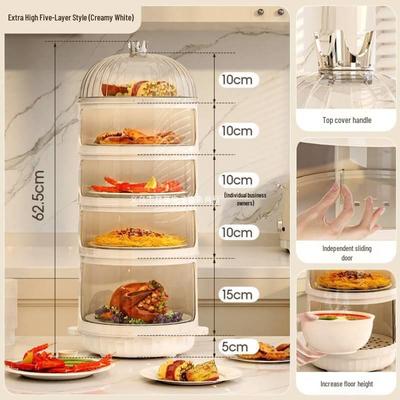 Multi-layer Transparent Food Cover for Dining Table Insulation