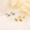 Evil Eye Mini Cartilage Earring Screw Back Helix Tragus Stud Comfortable Sleep In Hypoallergenic Personalized Jewelry
