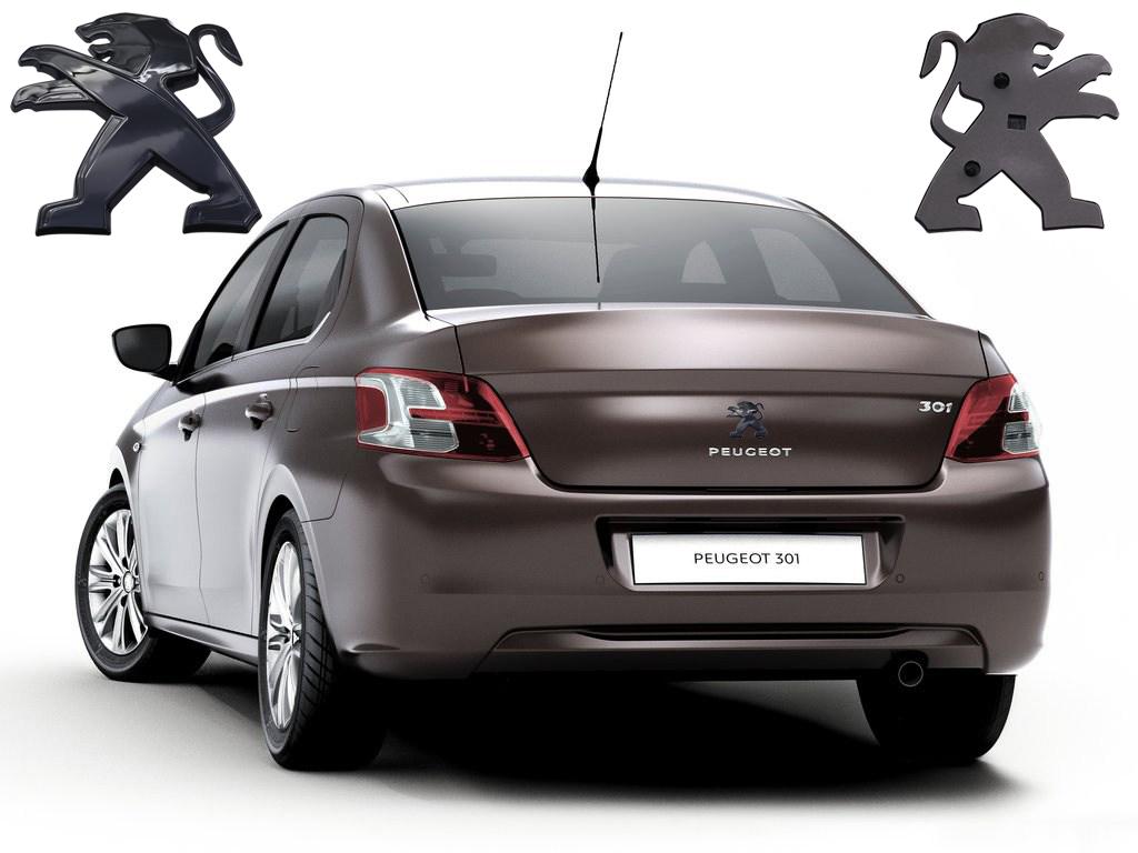 1pcs 81mm 3D ABS Car Rear logo Rear Bumper tail door trunk car rear Emblem sticker styling Accessories For Peugeot 301