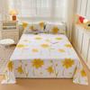 Pink Floral Bed Sheet Set Soft Cotton 4 Pieces Queen Botanical Bed Set, 8 Inch Deep Pocket Fitted Sheet, Flat Sheet, Pillowcases