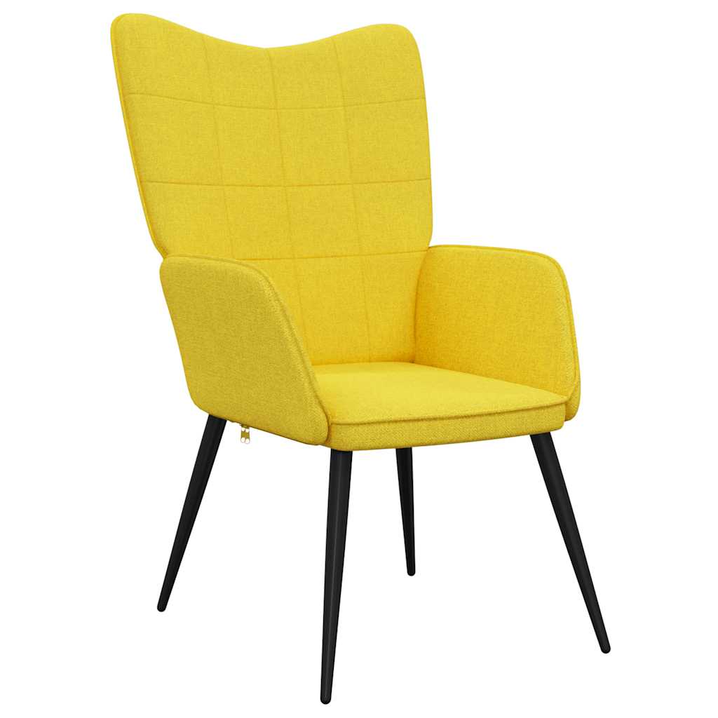 Vidaxl Armchair, Mustard Yellow, Fabric Upholstered