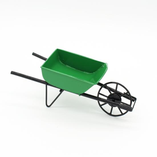 Cărucior de împingere pentru casă de păpuși Detalii înalte Decorare Mini roabă din metal Accesorii de grădină pentru zâne pentru recuzită