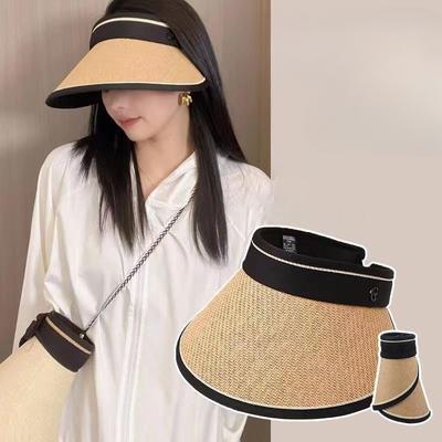 1PC Sun Hat Children Empty Top Hat Folding Summer New Sun Hat Sun Hat Foreign Gas UV Protection Vinyl Eaves