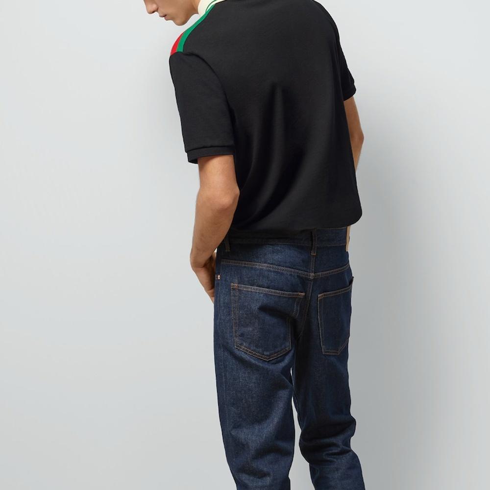 Gucci Cotton Polo With Interlocking G 'Black' Men's 737656-XJF4V-1043