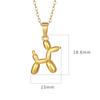 Korean Style Titanium Steel Puppy Pendant Necklace for Women