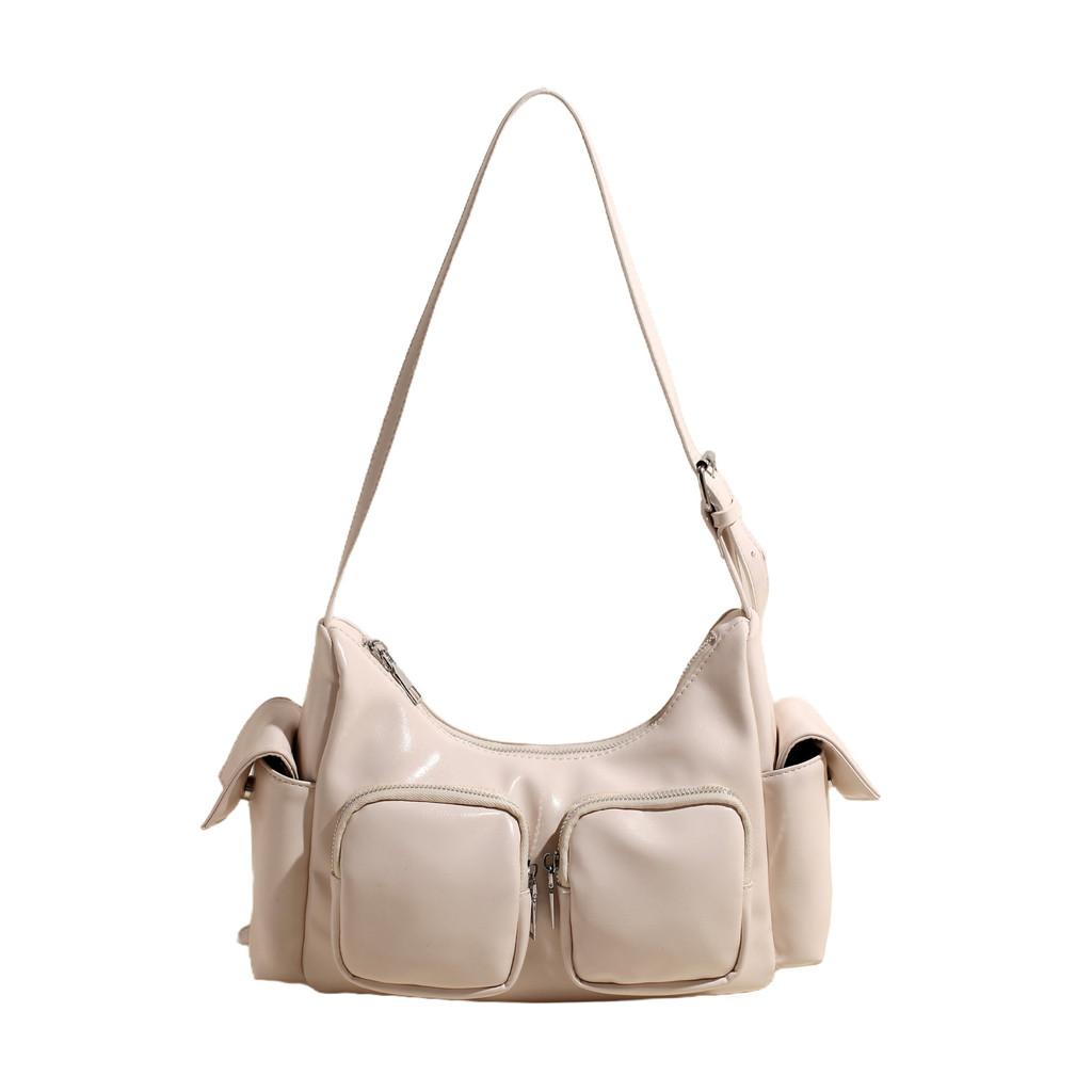 IELGY Ladies Tote Bag Cute Simple Texture Casual Shoulder Armpit Bag