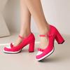 Sapatos de Couro de Menina Fofa Impermeáveis Mesa Lolita Sapatos Lolita Estilo Princesa Doce Salto Alto