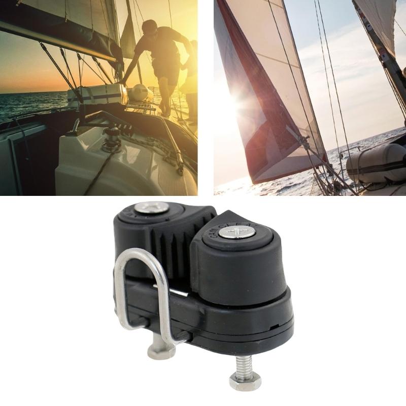 Double Nylon Strap Guide Rope Clamp with Automatic Locking Mechanism Self Lock Clamp for Easy Installation on Boats