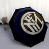 Inter Milan, Badge- Automatic Opening and Closing, 8-rib Structure Portable Umbrella, Suitable for Men and Women in All Seasons - Perfect Gi
