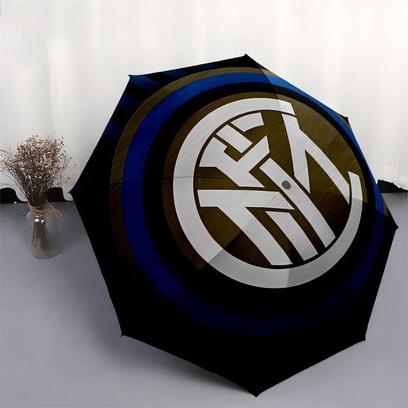 Inter Milan, Badge- Automatic Opening and Closing, 8-rib Structure Portable Umbrella, Suitable for Men and Women in All Seasons - Perfect Gi