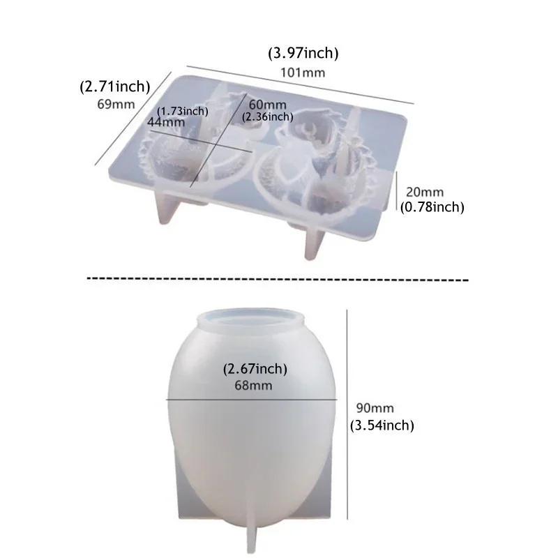 2pcs/Set DIY Crystal Silicone Egg Ball Dragon Mold DIY Craft Projects Make Jewelry Home Decoration Mirror Epoxy for Resin