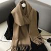 Nytt 62 farger Vinterskjerf for kvinner Langt Varmt Kasjmirskjerf Hijab Ensfarget Dame Sjal Wrap Kvinnelig Pashmina Bandana Hodeskjerf