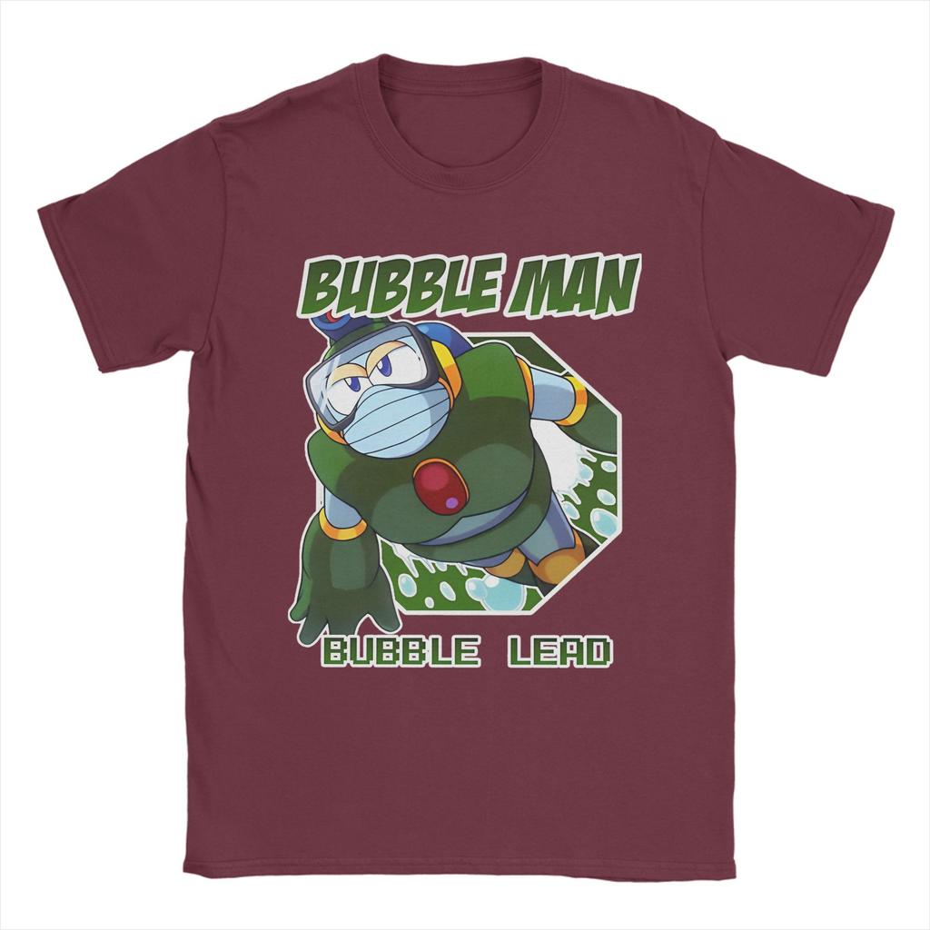 Megaman X Bubble Lead Bubble Man T Shirt Men Cotton Top Tee Aesthetic  Crewneck Short Sleeve