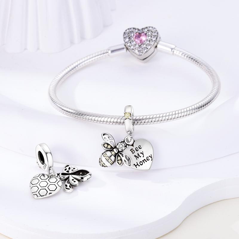 Copper Butterflies Fireflies Insect Series Charms Bead Pendant Fit Original Fine Bracelets Diy Jewelry Gift