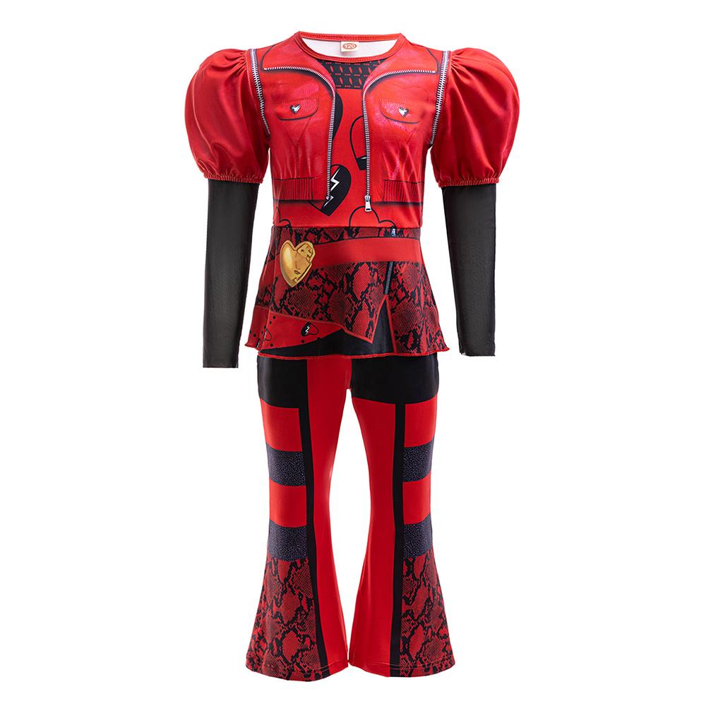 Girls Costume Kids Cosplay Movie Red Top+Pant 2 PCS Clothes Outfit Children Birthday Party Dress