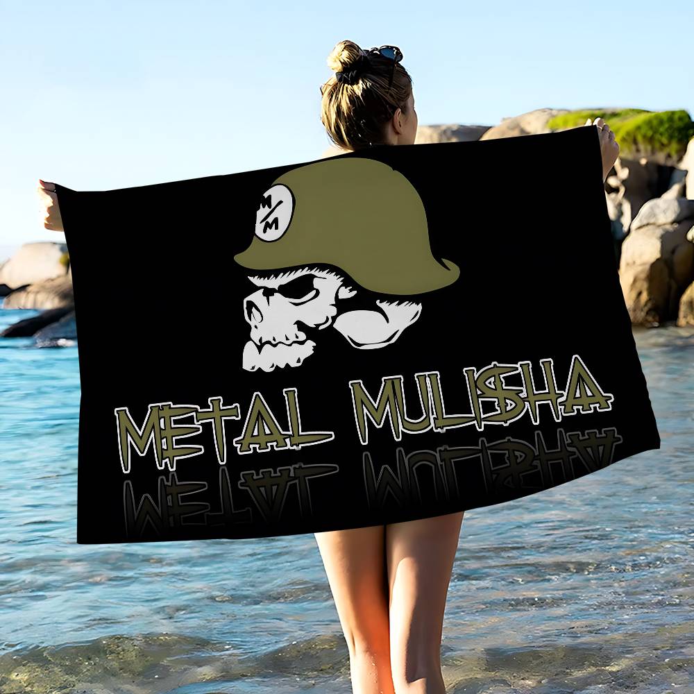 LOGO M-MetalS M-Mulisha Microfiber Blanket Quick Drying Beach Towels Oversized Printing Super Absorbent Pool Towel Blanket