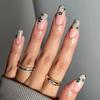 Detachable Green Floral Jelly Nail Tips