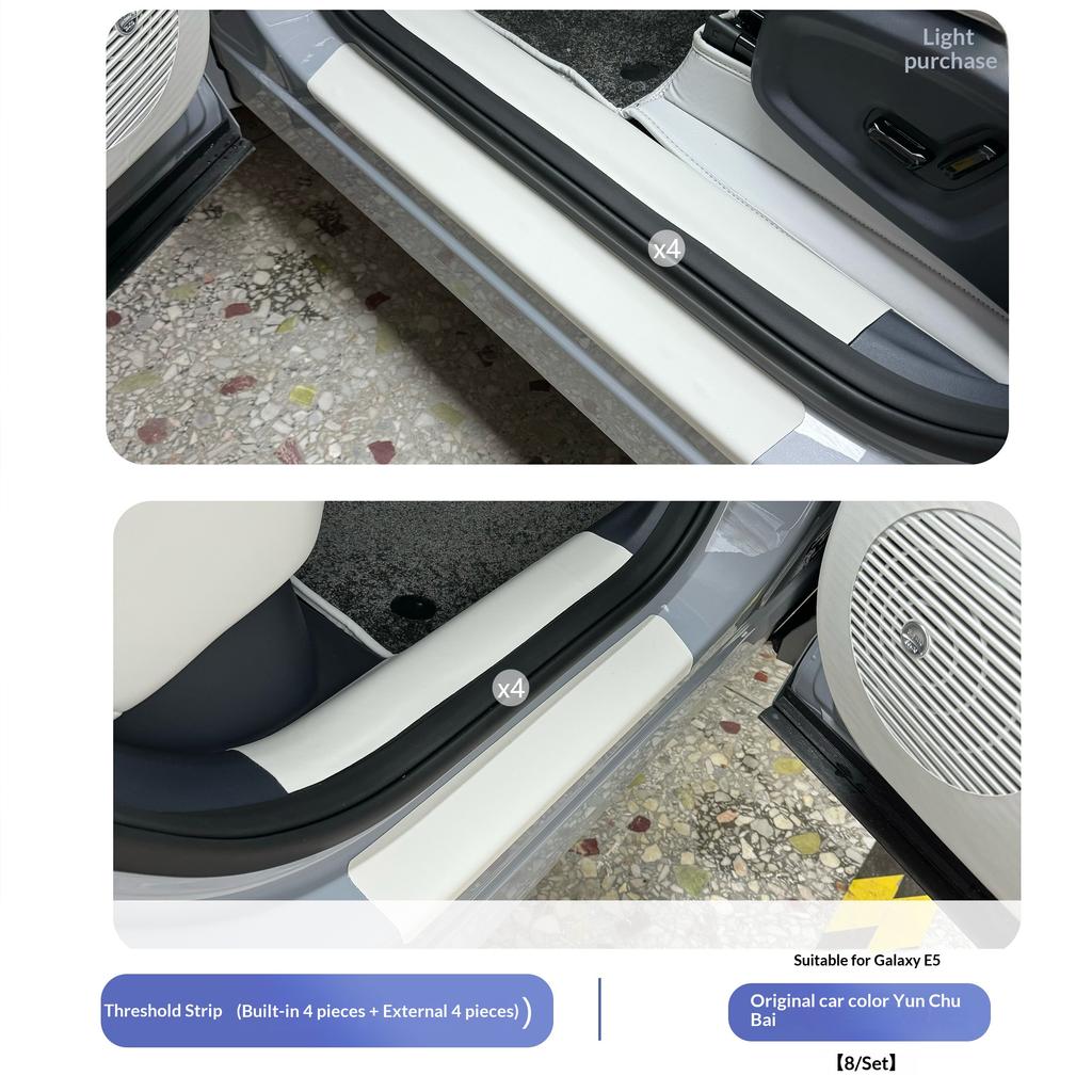 For Geely Galaxy E5/EX5 Car Threshold Protector Anti Kick Wear Resistant Interior Modification Passenger Glove Box Door Kick Pad