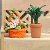 1:12 Casa de bonecas em miniatura verde plantas em vasos lírio flor vaso casa de boneca decoração para casa brinquedo boneca jardim decoração acessórios