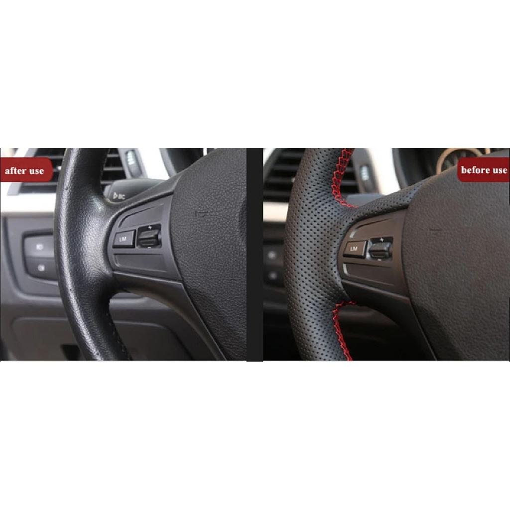 Car Steering Wheel Cover Black Artificial Leather For Seat Leon 5F Mk3 2013-2019 Ibiza 6J Tarraco Arona Ateca Alhambra