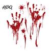Long-lasting Window Sticker Halloween Blood Handprints/Footprints Wall Stickers Removable Decals Spooky Waterproof Scratch-resistant Decal