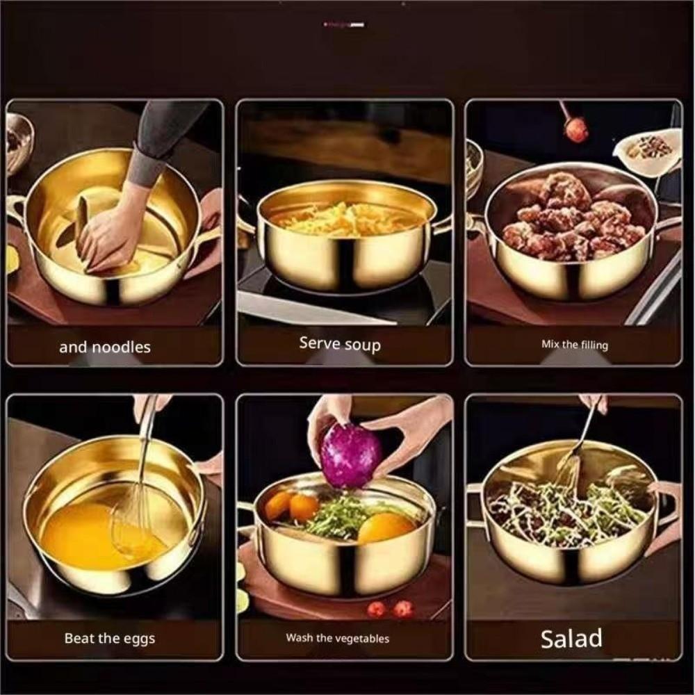 Stainless Steel Stainless Steel Mixing Bowl Large Capacity Heat Resistant Mixing Bowl With Lid Rustproof Large Size