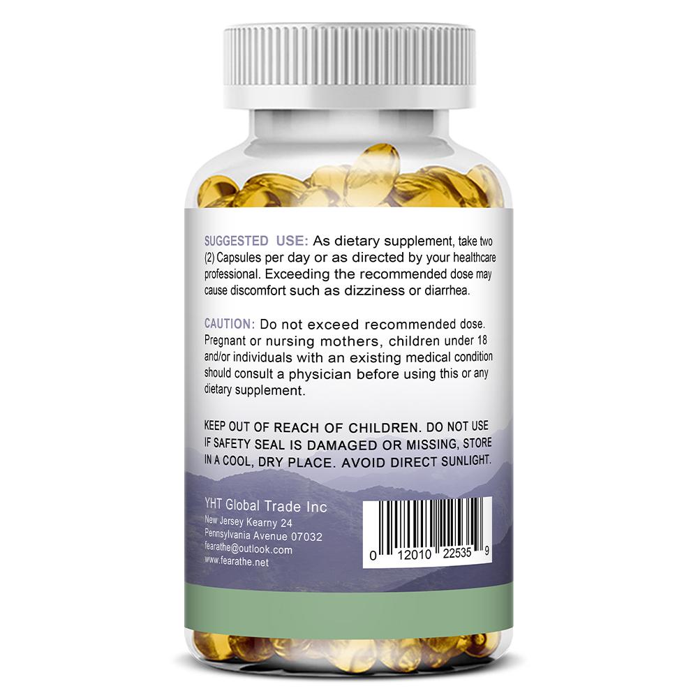 Fearathe Magnesium Citrate Extra Strength Dietary Supplement 1000 MG 120 Capsules