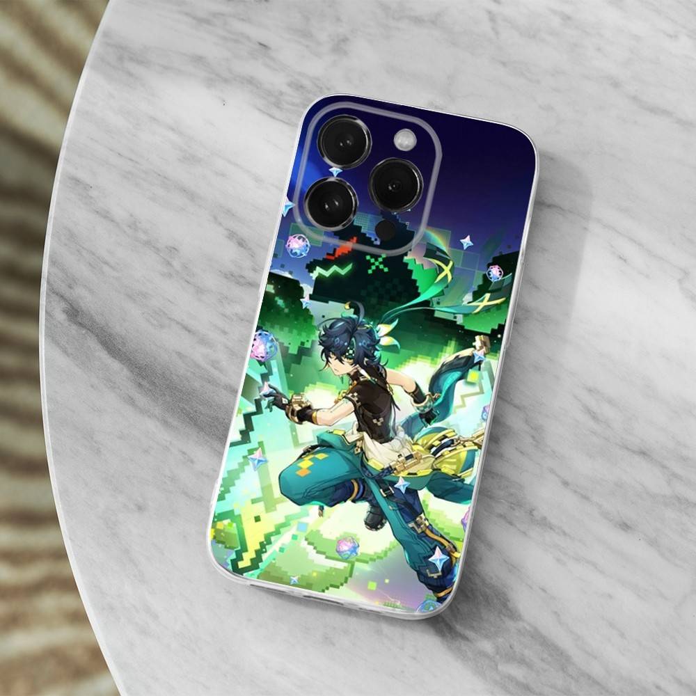 Game Genshin Impact K-Kinich Phone Case For iPhone Max,Plus,11,14,13,XR,SE,12,15,Pro,17,16,X,XS,Mini Transparent Soft Cover