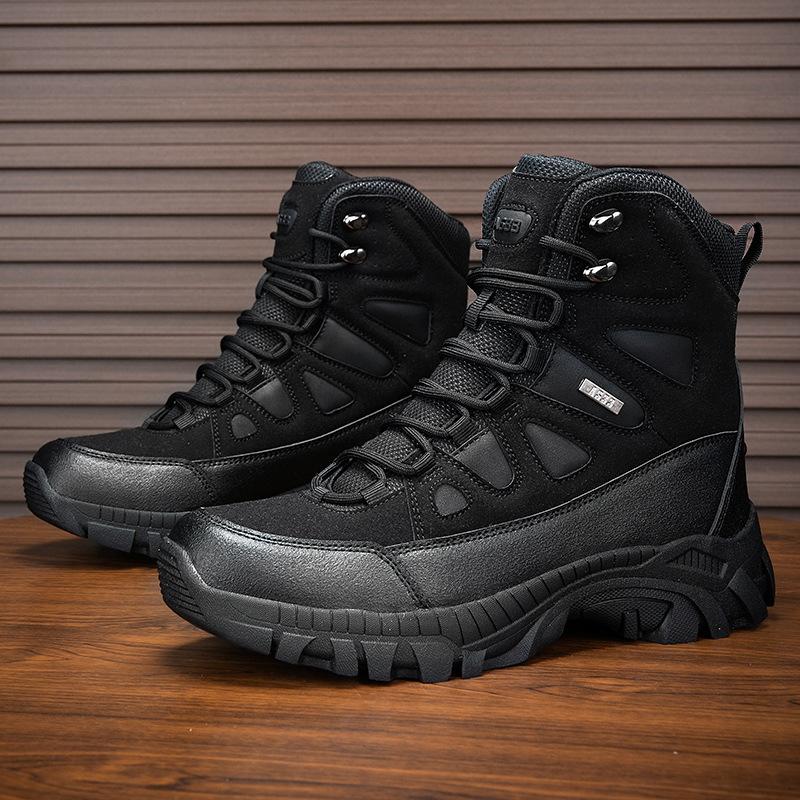 New Combat Boots Men's Large Size Breathable Non-slip Wear-resistant Outdoor Hiking High-top Field Tactical Boots