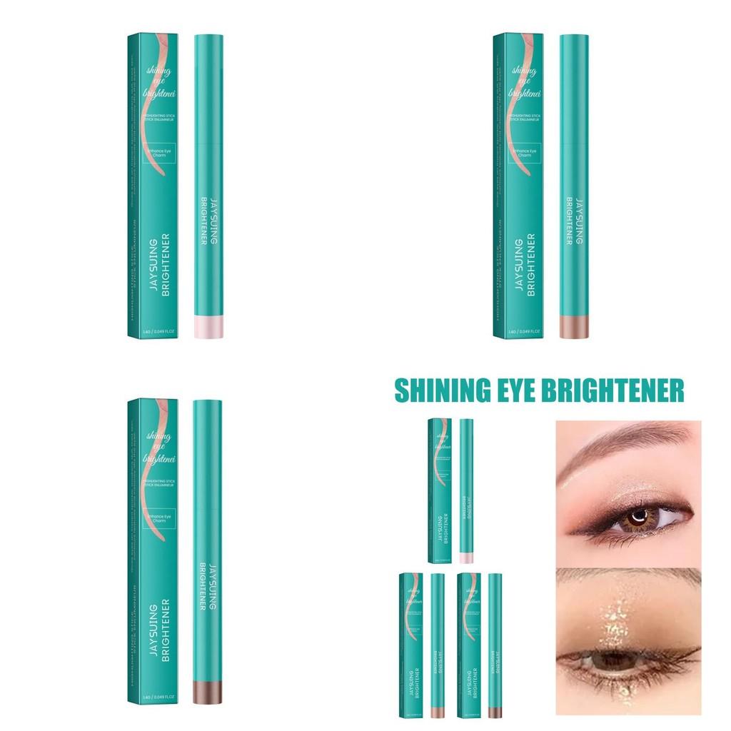 Jaysuing Waterproof Long Lasting Easy To Apply Shimmer Eyeshadow Stick In Pink Rose Gold And Gray Brown Shades